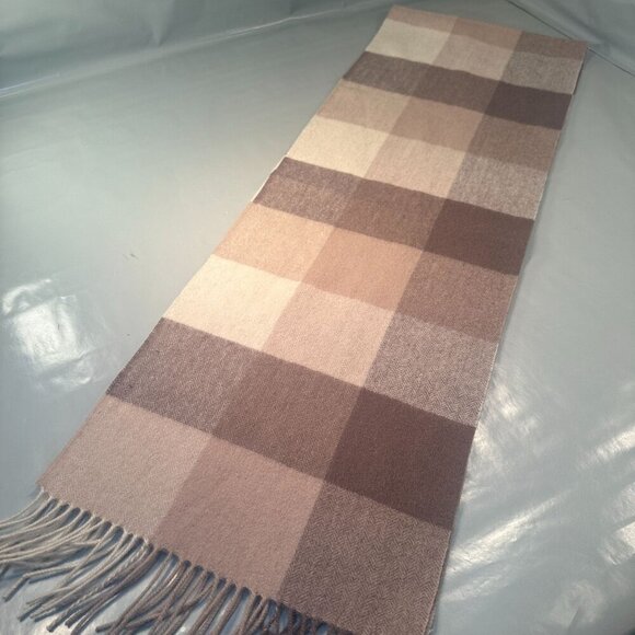 Wamsoft Wool Neck Scarf Fringe Shawl Wrap Plaid - Picture 4 of 12